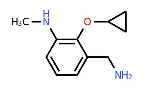 CAS 1243376-95-5 | 3-(Aminomethyl)-2-cyclopropoxy-N-methylaniline