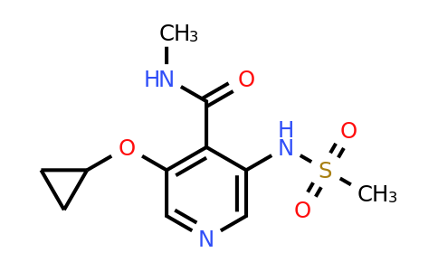 CAS 1243377-50-5 | 3-Cyclopropoxy-N-methyl-5-(methylsulfonamido)isonicotinamide
