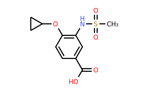 CAS 1243378-35-9 | 4-Cyclopropoxy-3-(methylsulfonamido)benzoic acid