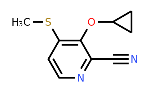 CAS 1243379-63-6 | 3-Cyclopropoxy-4-(methylsulfanyl)pyridine-2-carbonitrile