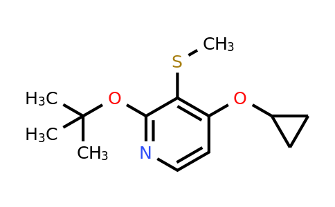 CAS 1243381-02-3 | 2-Tert-butoxy-4-cyclopropoxy-3-(methylthio)pyridine