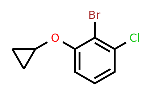 CAS 1243381-42-1 | 2-Bromo-1-chloro-3-cyclopropoxybenzene