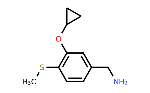 CAS 1243381-72-7 | (3-Cyclopropoxy-4-(methylthio)phenyl)methanamine