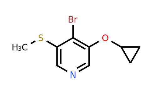 CAS 1243382-38-8 | 4-Bromo-3-cyclopropoxy-5-(methylsulfanyl)pyridine