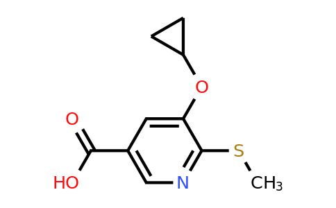 CAS 1243382-51-5 | 5-Cyclopropoxy-6-(methylthio)nicotinic acid