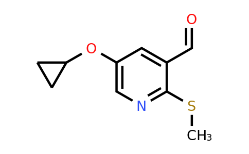 CAS 1243382-66-2 | 5-Cyclopropoxy-2-(methylsulfanyl)pyridine-3-carbaldehyde