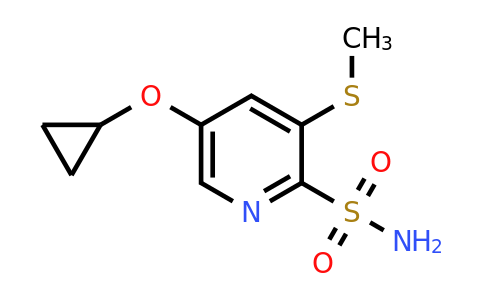 CAS 1243382-76-4 | 5-Cyclopropoxy-3-(methylthio)pyridine-2-sulfonamide