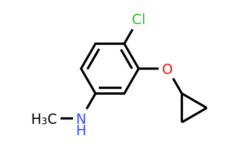 CAS 1243382-90-2 | 4-Chloro-3-cyclopropoxy-N-methylaniline