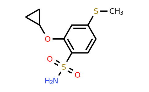CAS 1243383-09-6 | 2-Cyclopropoxy-4-(methylthio)benzenesulfonamide