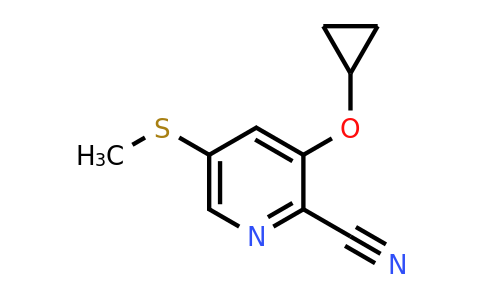 CAS 1243383-16-5 | 3-Cyclopropoxy-5-(methylsulfanyl)pyridine-2-carbonitrile