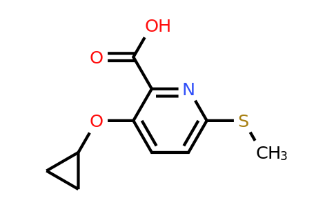 CAS 1243384-24-8 | 3-Cyclopropoxy-6-(methylthio)picolinic acid