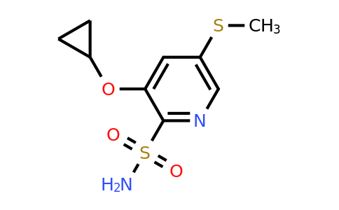 CAS 1243385-26-3 | 3-Cyclopropoxy-5-(methylthio)pyridine-2-sulfonamide