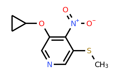 CAS 1243385-48-9 | 3-Cyclopropoxy-5-(methylthio)-4-nitropyridine