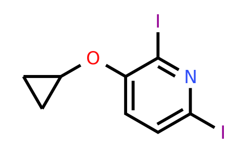 CAS 1243385-54-7 | 3-Cyclopropoxy-2,6-diiodopyridine