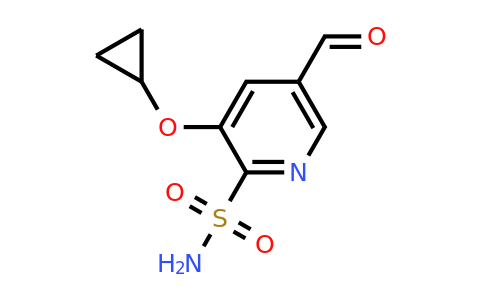 CAS 1243385-63-8 | 3-Cyclopropoxy-5-formylpyridine-2-sulfonamide