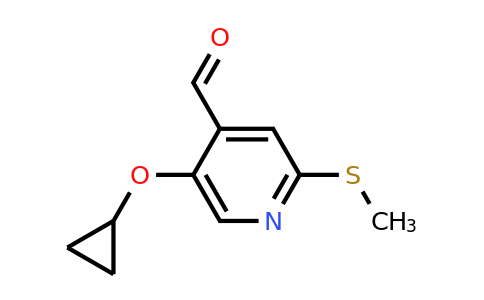 CAS 1243385-86-5 | 5-Cyclopropoxy-2-(methylsulfanyl)pyridine-4-carbaldehyde