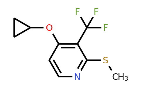 CAS 1243386-08-4 | 4-Cyclopropoxy-2-(methylthio)-3-(trifluoromethyl)pyridine