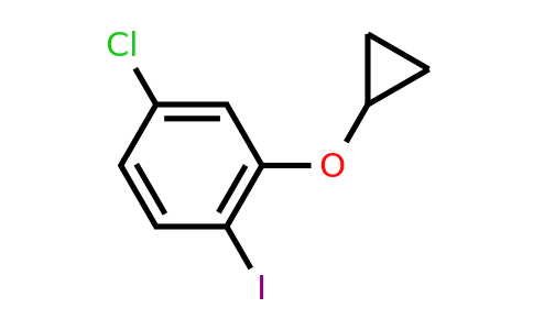 CAS 1243387-37-2 | 4-Chloro-2-cyclopropoxy-1-iodobenzene