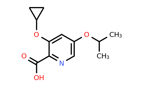 CAS 1243390-13-7 | 3-Cyclopropoxy-5-isopropoxypicolinic acid