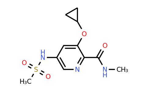 CAS 1243392-43-9 | 3-Cyclopropoxy-N-methyl-5-(methylsulfonamido)picolinamide