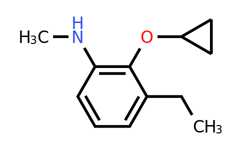 CAS 1243392-76-8 | 2-Cyclopropoxy-3-ethyl-N-methylaniline