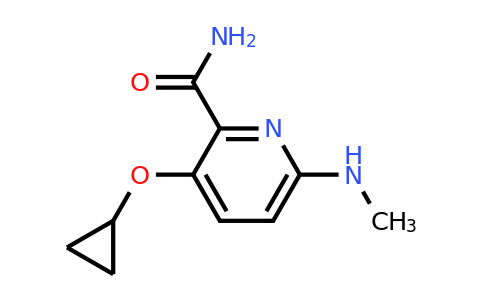 CAS 1243393-08-9 | 3-Cyclopropoxy-6-(methylamino)picolinamide
