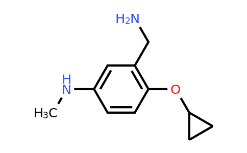CAS 1243393-13-6 | 3-(Aminomethyl)-4-cyclopropoxy-N-methylaniline