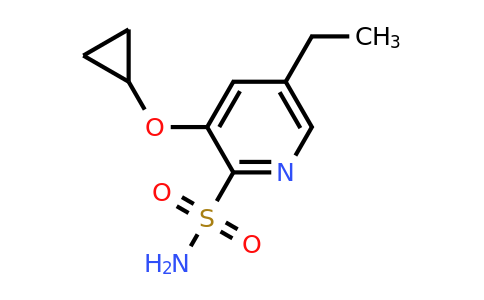 CAS 1243393-19-2 | 3-Cyclopropoxy-5-ethylpyridine-2-sulfonamide