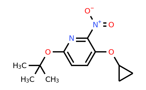 CAS 1243393-62-5 | 6-Tert-butoxy-3-cyclopropoxy-2-nitropyridine