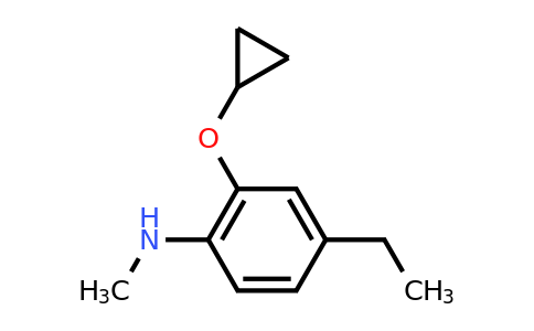 CAS 1243393-84-1 | 2-Cyclopropoxy-4-ethyl-N-methylaniline