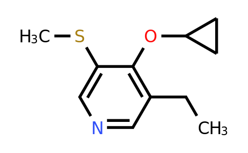 CAS 1243393-96-5 | 4-Cyclopropoxy-3-ethyl-5-(methylsulfanyl)pyridine
