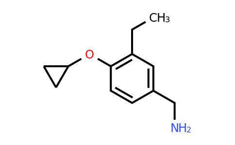 CAS 1243393-99-8 | (4-Cyclopropoxy-3-ethylphenyl)methanamine