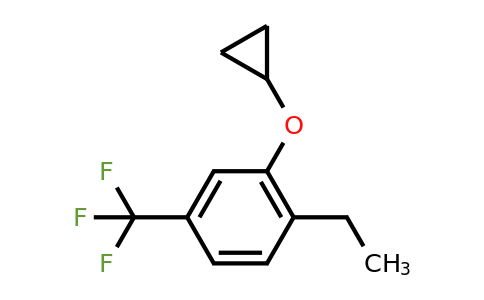 CAS 1243394-17-3 | 2-Cyclopropoxy-1-ethyl-4-(trifluoromethyl)benzene