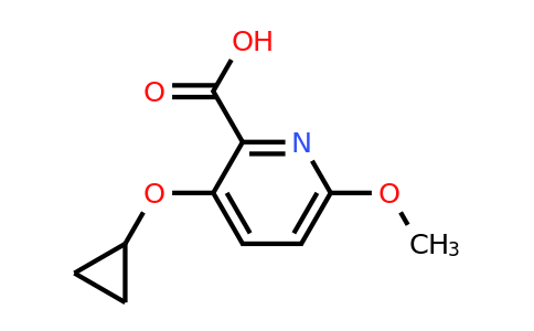 CAS 1243395-59-6 | 3-Cyclopropoxy-6-methoxypicolinic acid