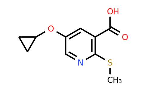 CAS 1243397-73-0 | 5-Cyclopropoxy-2-(methylthio)nicotinic acid