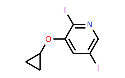 CAS 1243399-24-7 | 3-Cyclopropoxy-2,5-diiodopyridine