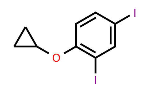 CAS 1243399-34-9 | 1-Cyclopropoxy-2,4-diiodobenzene