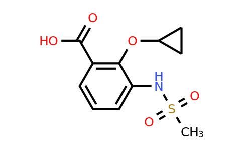 CAS 1243400-49-8 | 2-Cyclopropoxy-3-(methylsulfonamido)benzoic acid