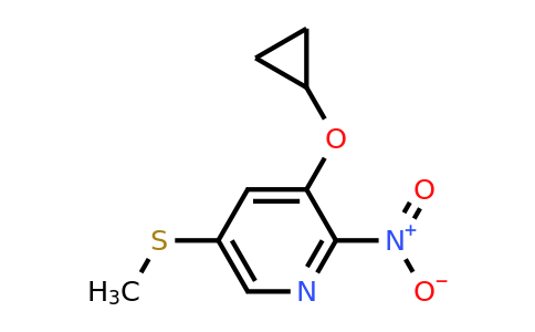 CAS 1243401-23-1 | 3-Cyclopropoxy-5-(methylthio)-2-nitropyridine