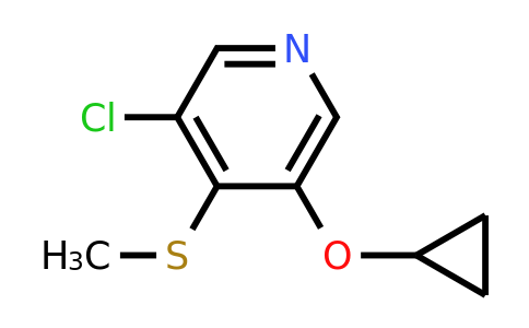 CAS 1243401-58-2 | 3-Chloro-5-cyclopropoxy-4-(methylsulfanyl)pyridine