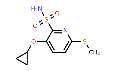 CAS 1243401-94-6 | 3-Cyclopropoxy-6-(methylthio)pyridine-2-sulfonamide