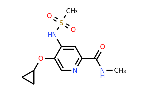 CAS 1243402-57-4 | 5-Cyclopropoxy-N-methyl-4-(methylsulfonamido)picolinamide