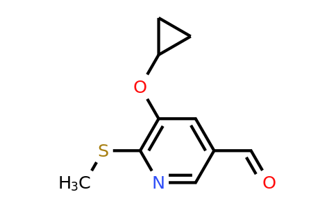 CAS 1243403-42-0 | 5-Cyclopropoxy-6-(methylsulfanyl)pyridine-3-carbaldehyde