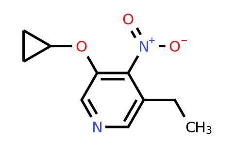 CAS 1243404-59-2 | 3-Cyclopropoxy-5-ethyl-4-nitropyridine