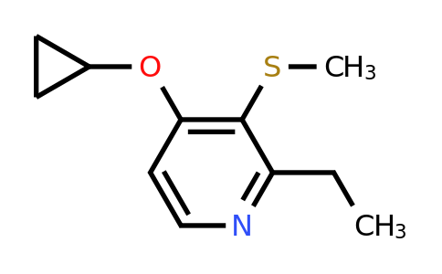 CAS 1243404-75-2 | 4-Cyclopropoxy-2-ethyl-3-(methylsulfanyl)pyridine