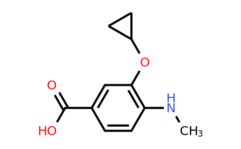 CAS 1243405-13-1 | 3-Cyclopropoxy-4-(methylamino)benzoic acid