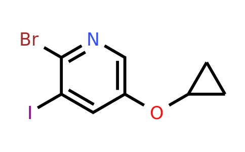 CAS 1243405-20-0 | 2-Bromo-5-cyclopropoxy-3-iodopyridine