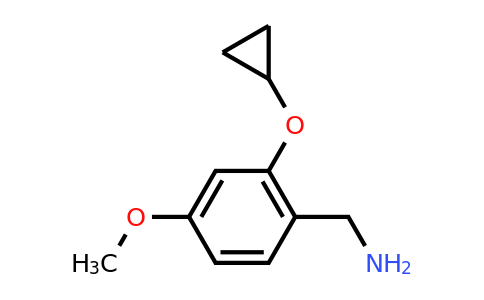 CAS 1243405-53-9 | (2-Cyclopropoxy-4-methoxyphenyl)methanamine