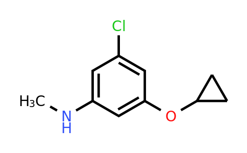 CAS 1243405-56-2 | 3-Chloro-5-cyclopropoxy-N-methylaniline
