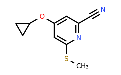 CAS 1243405-82-4 | 4-Cyclopropoxy-6-(methylsulfanyl)pyridine-2-carbonitrile